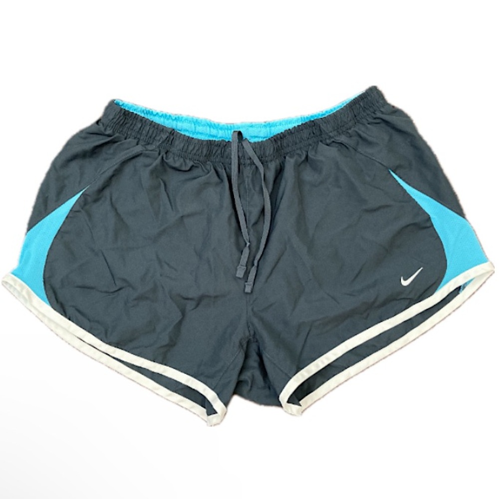 NIKE Workout Shorts Size M Gray Blue White